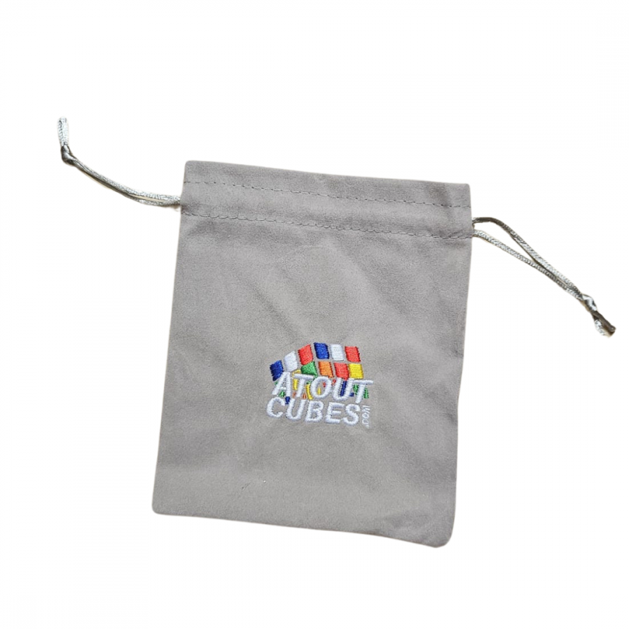 Atoutcubes Gray Embroidered Pouch