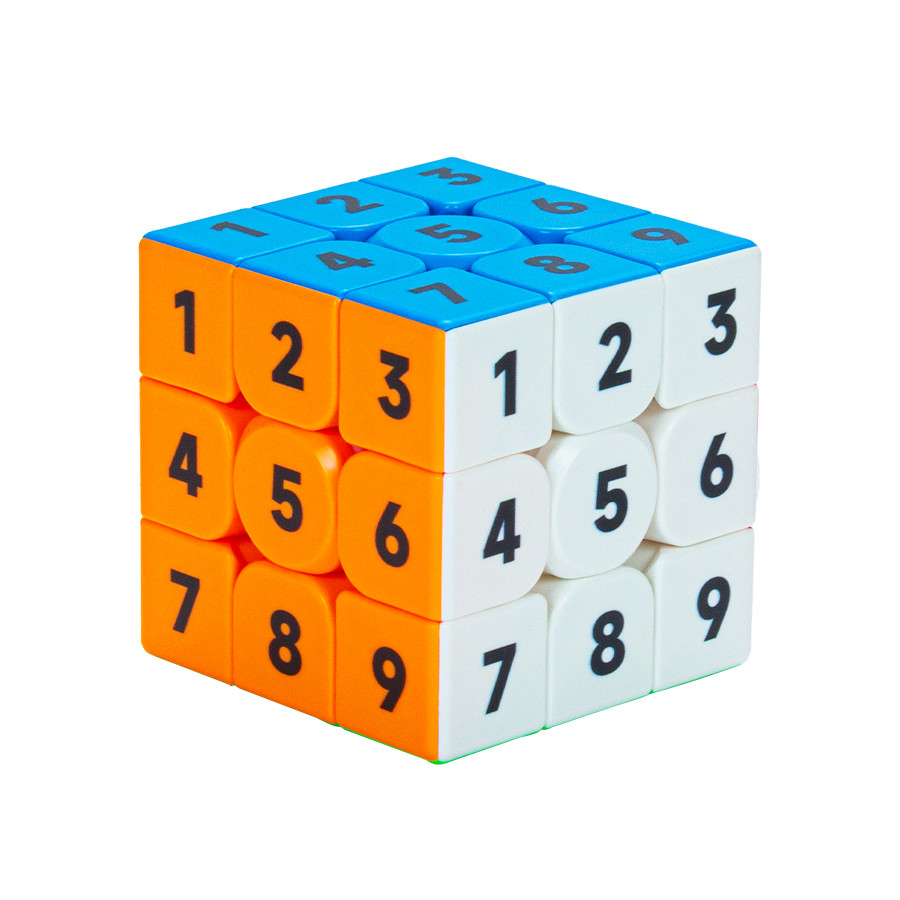 Cube 3x3 numbers UV